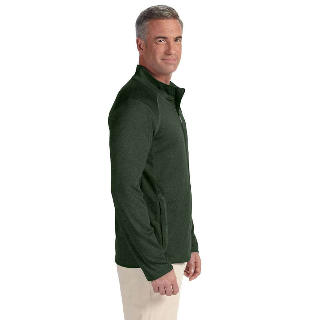 Devon & Jones Men's Forest Heather Stretch Tech-Shell Compass Full-Zip