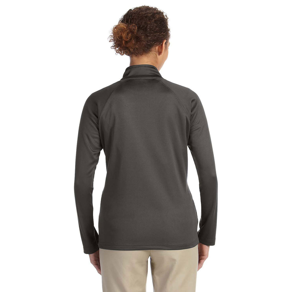 Devon & Jones Women's Dark Grey Heather Stretch Tech-Shell Compass Full-Zip