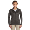 Devon & Jones Women's Dark Grey Heather Stretch Tech-Shell Compass Full-Zip