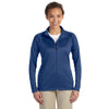 Devon & Jones Women's French Blue Heather Stretch Tech-Shell Compass Full-Zip