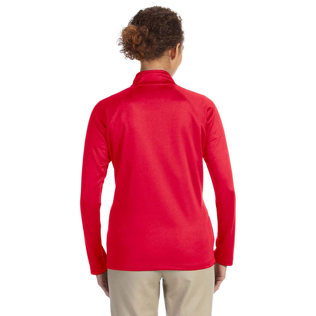 Devon & Jones Women's Red Stretch Tech-Shell Compass Full-Zip