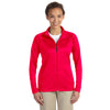 Devon & Jones Women's Red Stretch Tech-Shell Compass Full-Zip