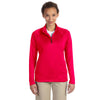 Devon & Jones Women's Red Stretch Tech-Shell Compass Quarter-Zip