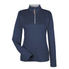 Devon & Jones Women's Navy/Grey Heather/Graphite Drytec 20 Performance Quarter-zip