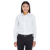 Devon & Jones Women's White Crown Collection Royal Dobby Shirt