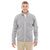 Devon & Jones Men's Grey Heather Bristol Full-Zip Sweater Fleece Jacket