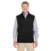 Devon & Jones Men's Black Heather Newbury Melange Fleece Vest