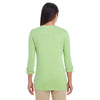 Devon & Jones Women's Lime Perfect Fit Y-Placket Convertible Sleeve Knit Top