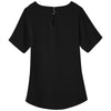 Devon & Jones Women's Black Perfect Fit Boat-Neck Blouse