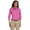 Devon & Jones Women's Charity Pink Perfect Fit Three-Quarter Sleeve Stretch Poplin Blouse