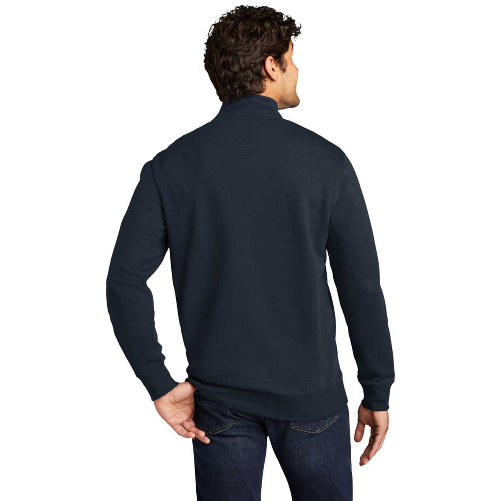 District Men's New Navy V.I.T. Fleece Quarter Zip