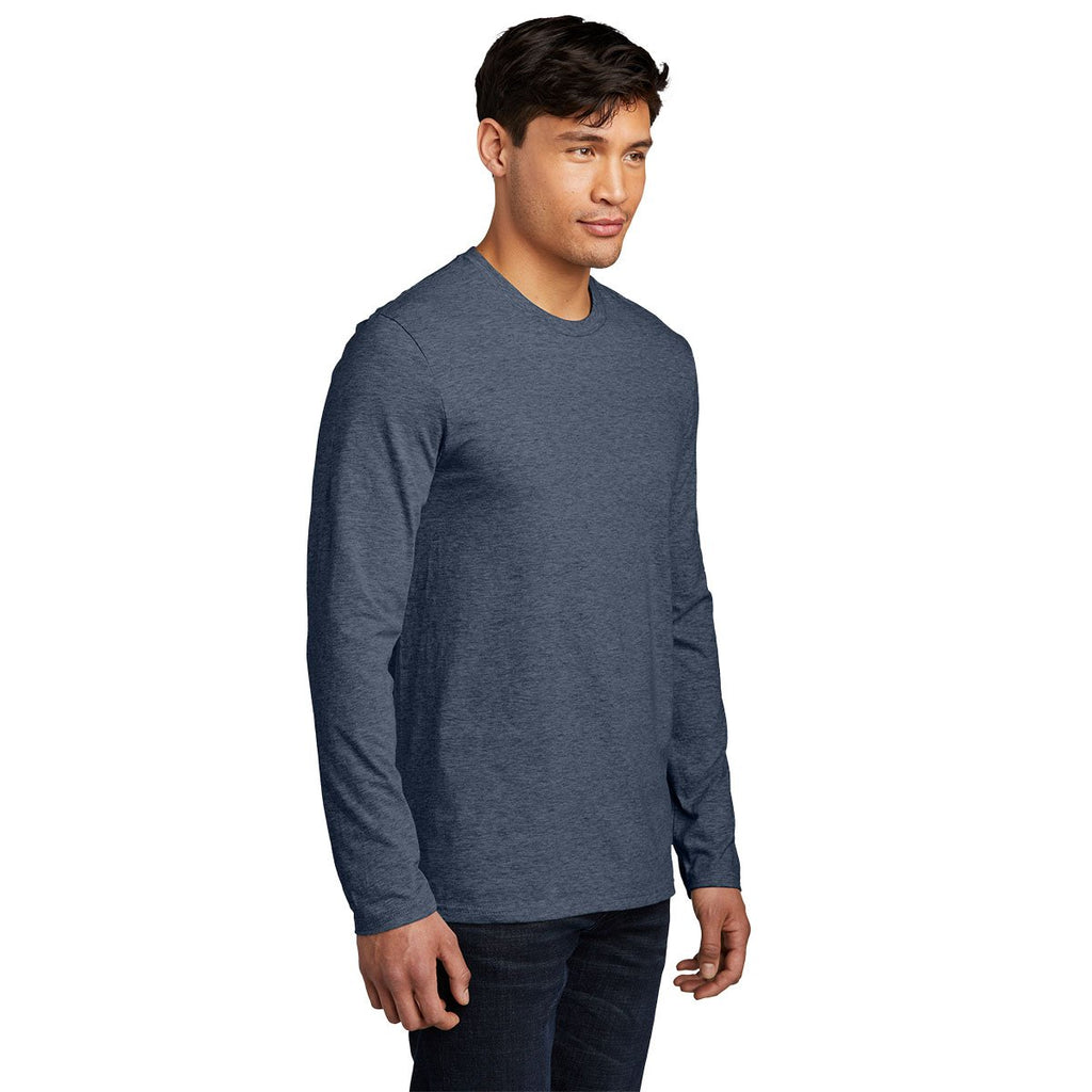 District Men's Heathered Navy Very Important Tee Long Sleeve