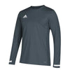 adidas Men's Grey/White Team 19 Long Sleeve Jersey