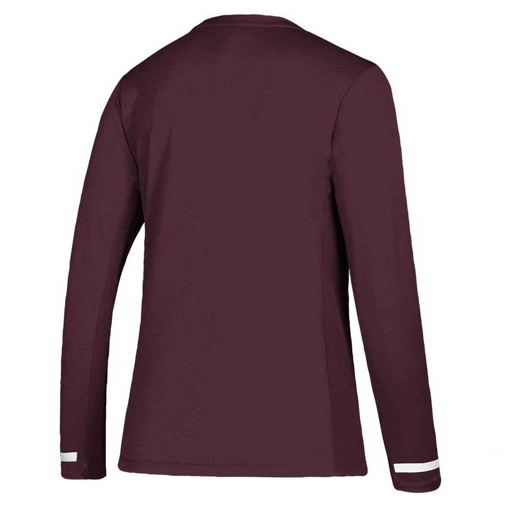 adidas Women's Maroon/White Team 19 Long Sleeve Jersey