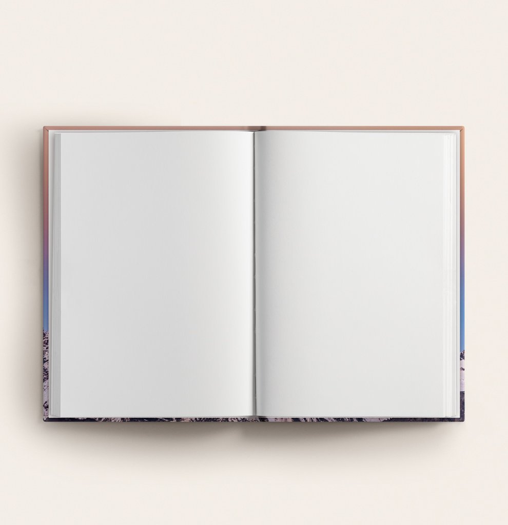 Denik White Classic Hardcover Notebook - 5.25" x 8.25"