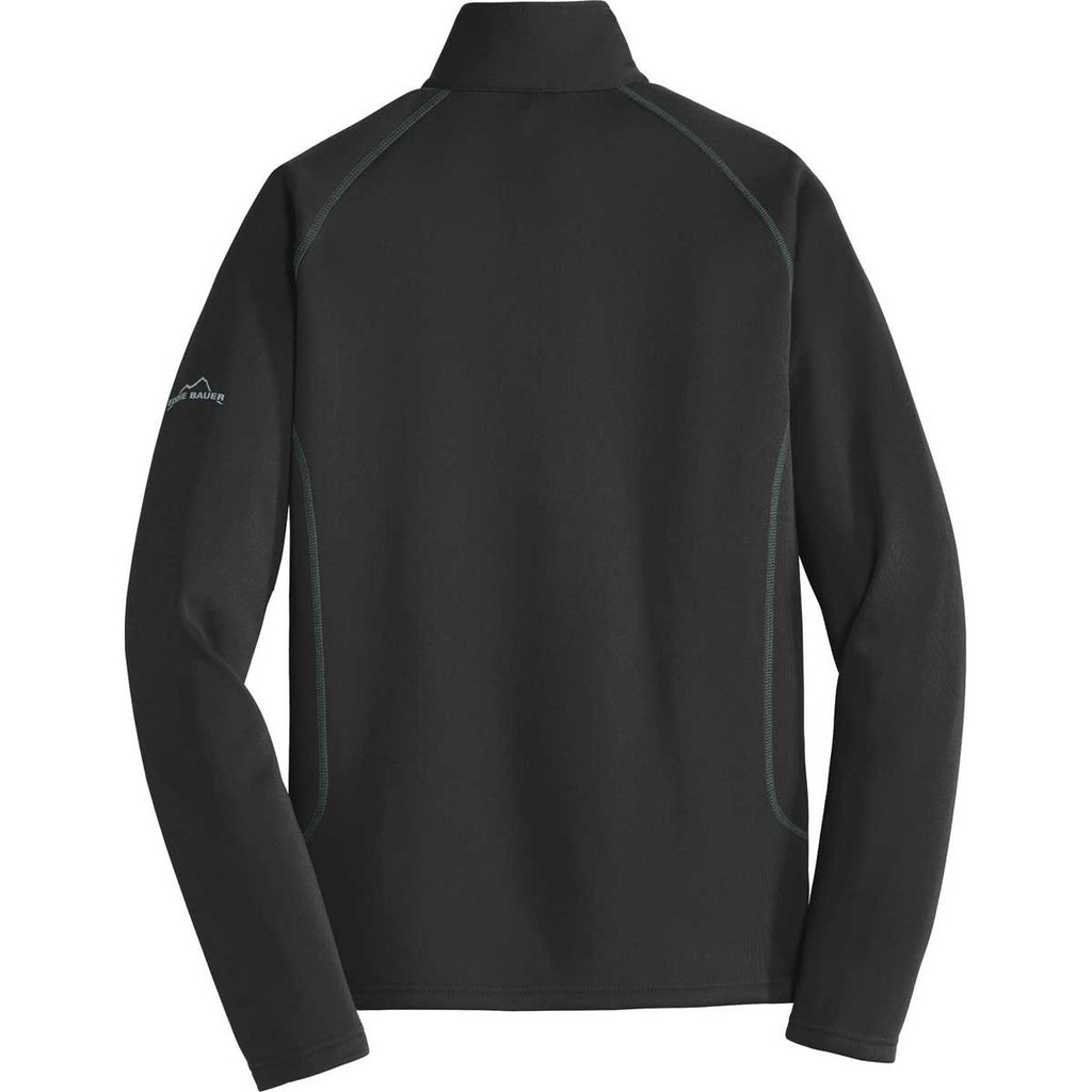 Eddie Bauer Men's Black 1/2-Zip Base Layer Fleece