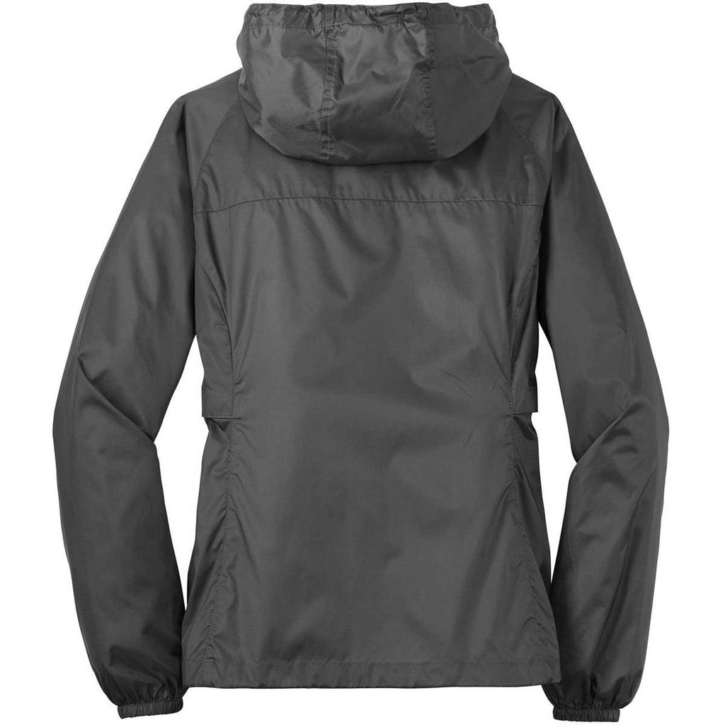 Eddie Bauer Women's Grey Steel Packable Wind Jacket