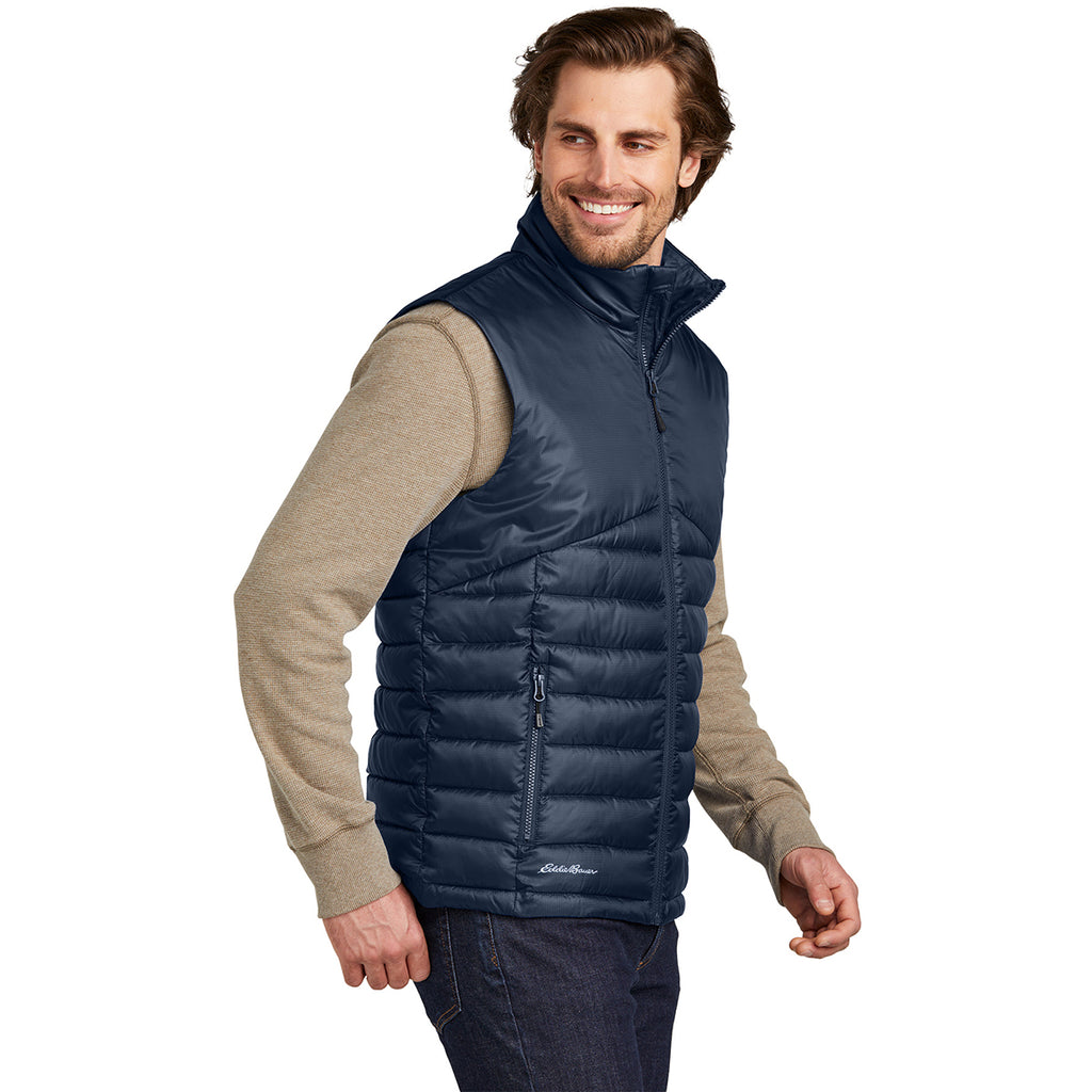 Eddie Bauer Men's River Blue Navy Quilted Vest