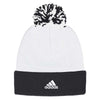 adidas White Cuffed Pom Beanie