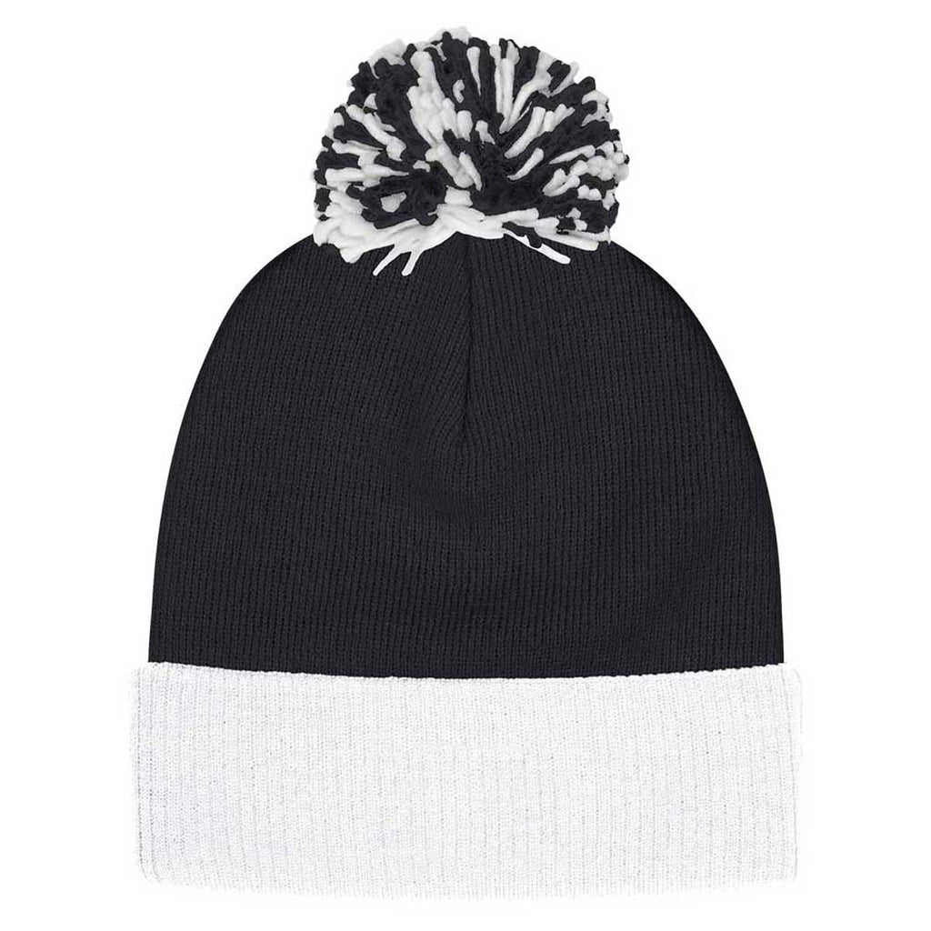 adidas Black Cuffed Pom Beanie