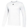 adidas Men's White Amplifier Long Sleeve Tee