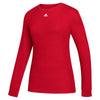 adidas Women's Power Red Amplifier Long Sleeve Tee