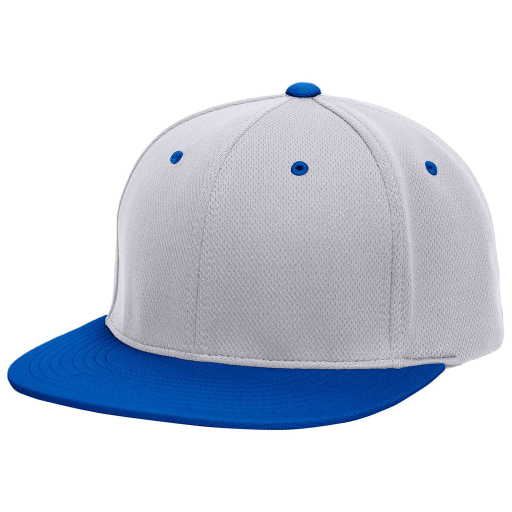 Pacific Headwear Silver/Royal Premium P-Tec FlexFit Cap