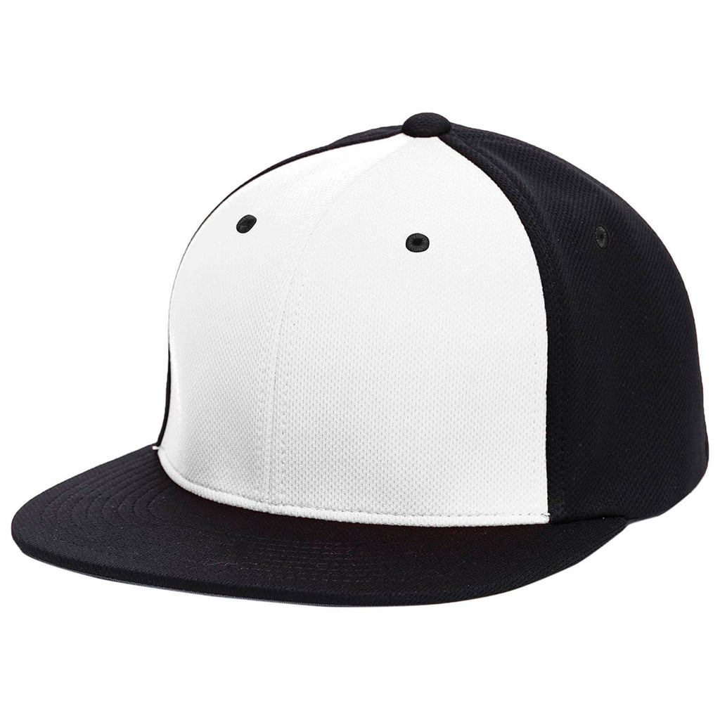 Pacific Headwear White/Black/Black Premium P-Tec FlexFit Cap