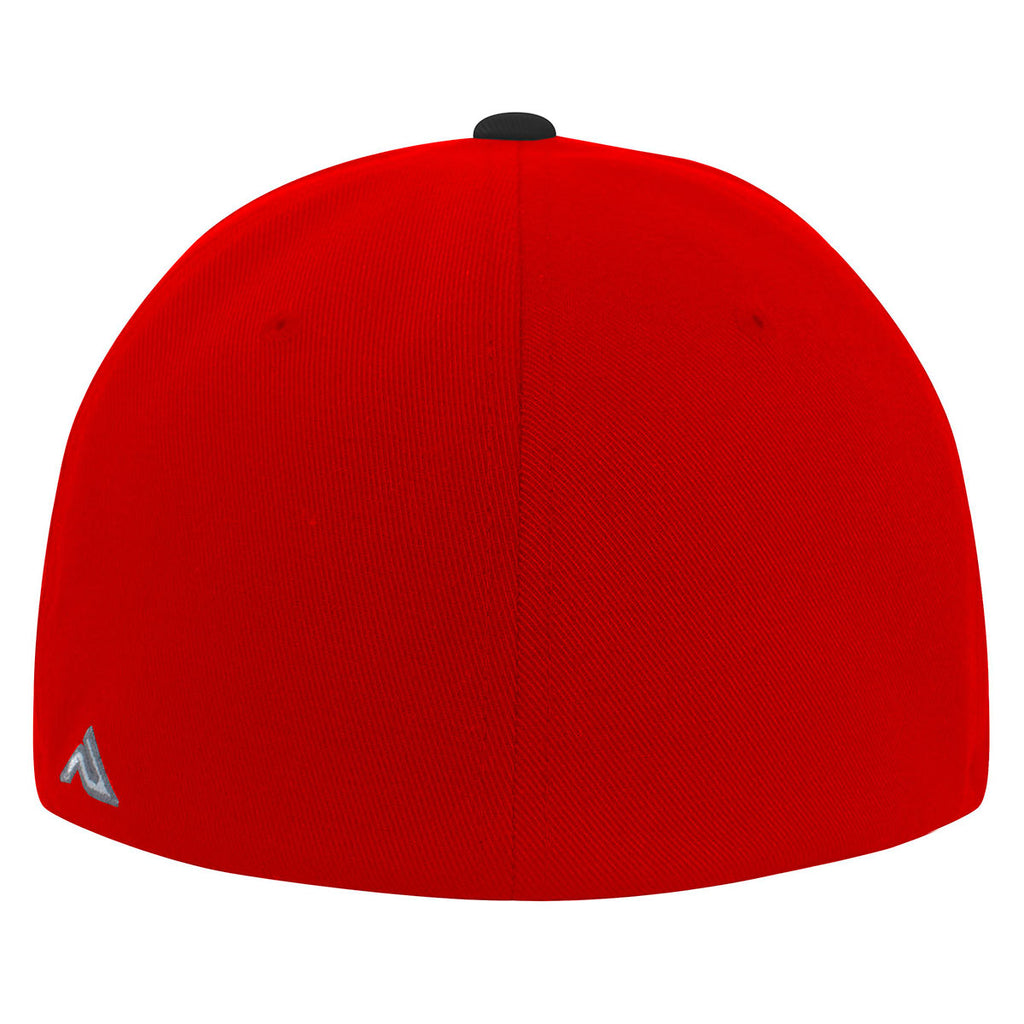 Pacific Headwear Red/Black Premium A/C2 Performance FlexFit Cap