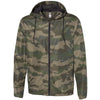 Independent Trading Co. Unisex Forest Camo Light Weight Windbreaker Zip Jacket