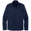 Port Authority Men's River Blue Navy Grid Fleece Jacket