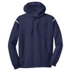 Sport-Tek Men's True Navy/White Tech Fleece Colorblock Hooded Sweatshirt