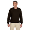 Hanes Men's Dark Chocolate 9.7 oz. Ultimate Cotton 90/10 Fleece Crew