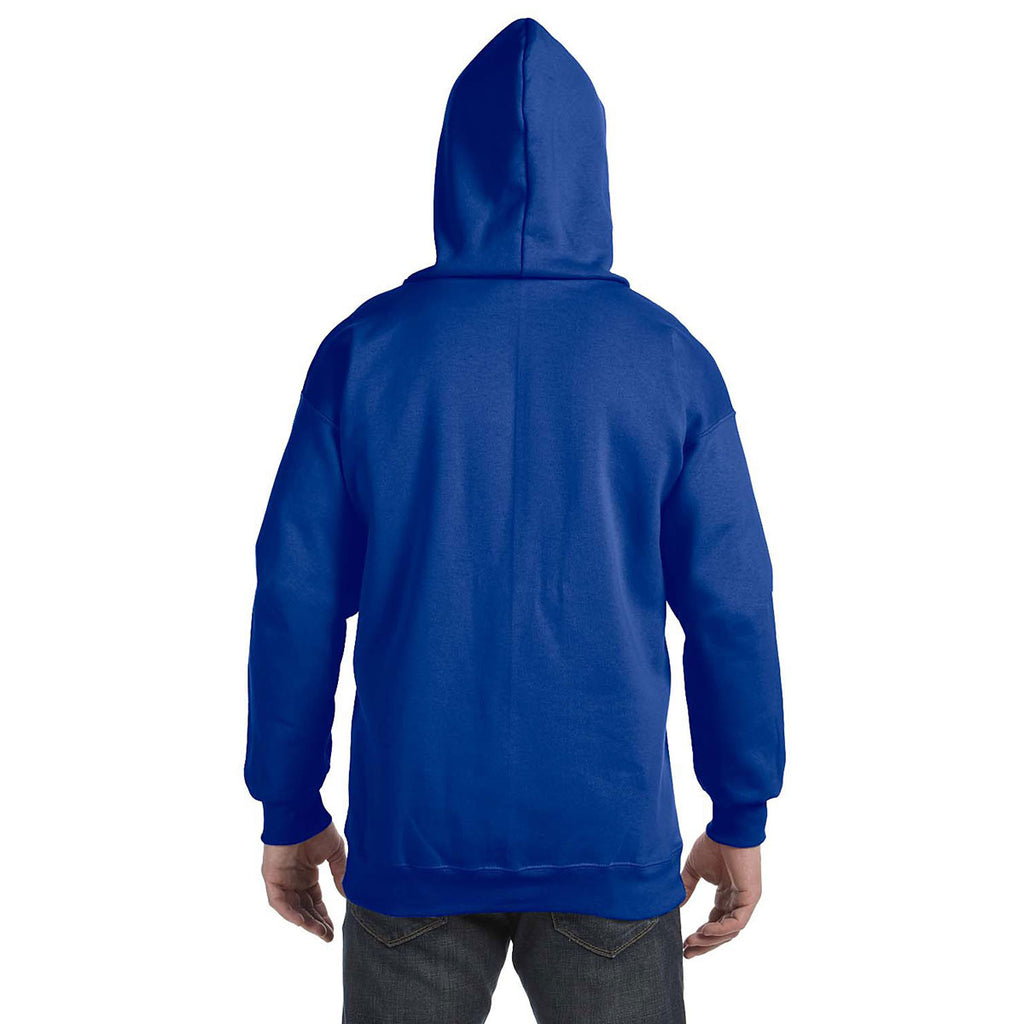 Hanes Men's Deep Royal 9.7 oz. Ultimate Cotton 90/10 Full-Zip Hood