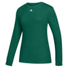 adidas Women's Dark Green Amplifier Long Sleeve Tee