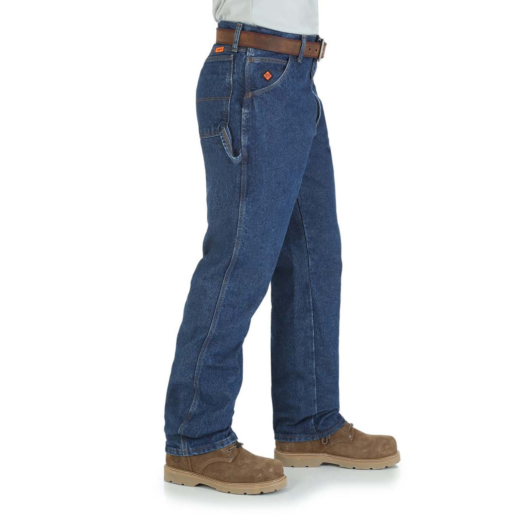 Wrangler Men's Dark Wash Flame Resistant Carpenter Jeans