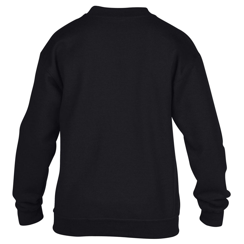 Gildan Youth Black Heavy Blend 8 oz. 50/50 Fleece Crew