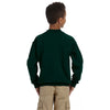 Gildan Youth Forest Green Heavy Blend 8 oz. 50/50 Fleece Crew