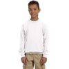 Gildan Youth White Heavy Blend 8 oz. 50/50 Fleece Crew