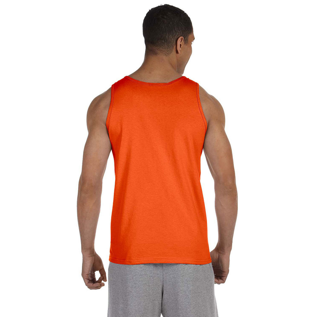 Gildan Men's Orange Ultra Cotton 6 oz. Tank