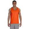 Gildan Men's Orange Ultra Cotton 6 oz. Tank