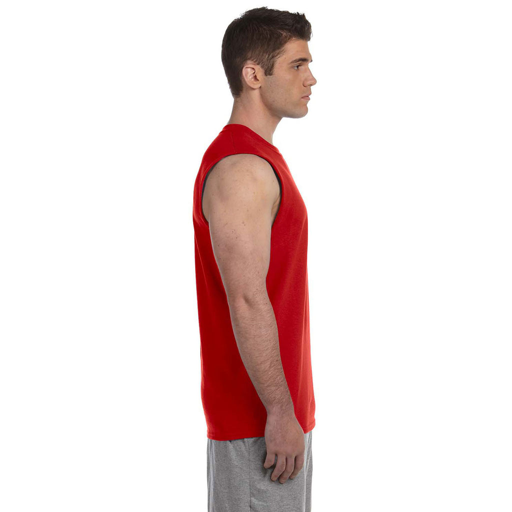 Gildan Unisex Red Ultra Cotton 6 oz. Sleeveless T-Shirt