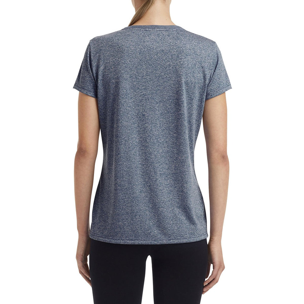 Gildan Women's Heather Sport Dark Navy Performance Core T-Shirt