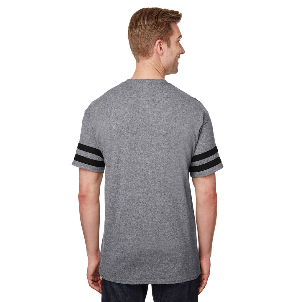 Gildan Men's Graphite Heather/Black Heavy Cotton Victory T-Shirt