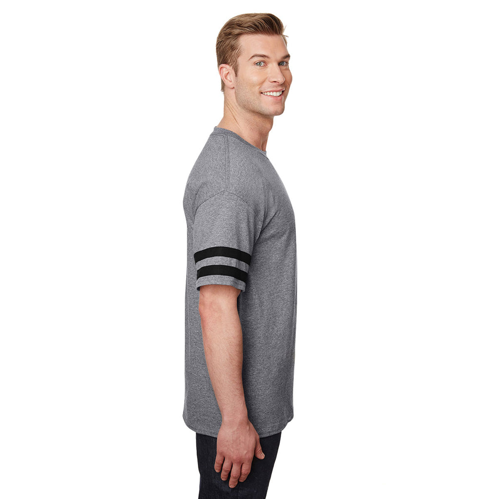 Gildan Men's Graphite Heather/Black Heavy Cotton Victory T-Shirt