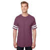 Gildan Men's Heather Maroon/White Heavy Cotton Victory T-Shirt