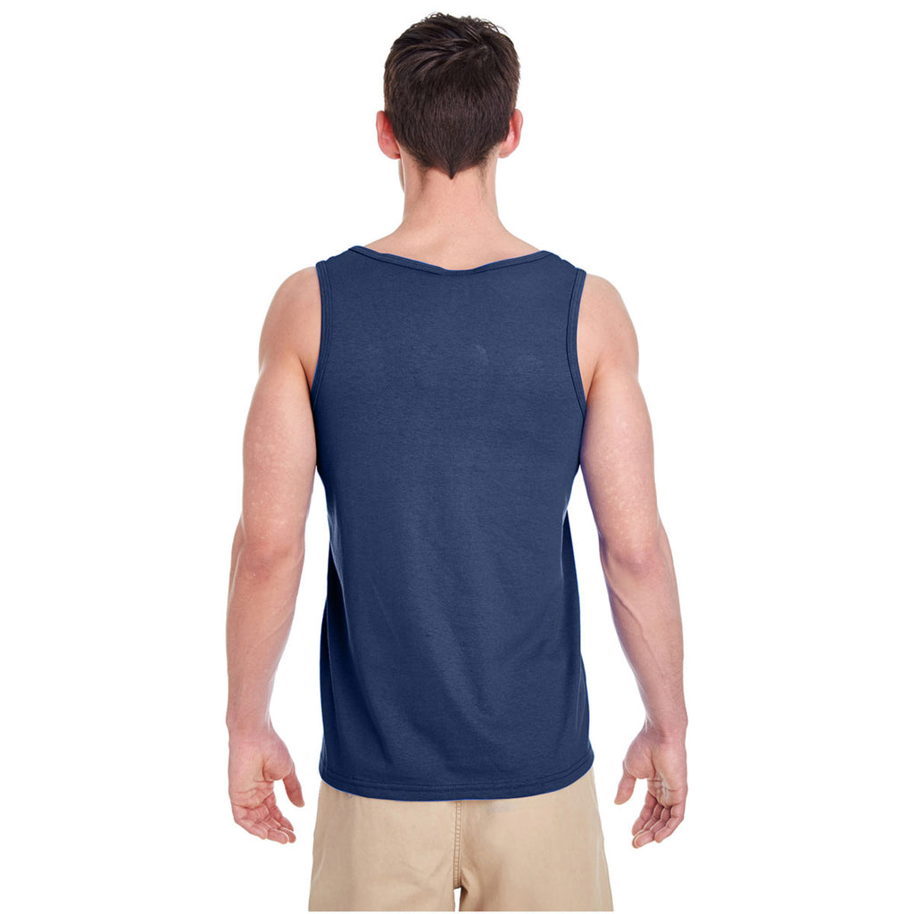 Gildan Men's Navy Heavy Cotton 5.3 oz. Tank