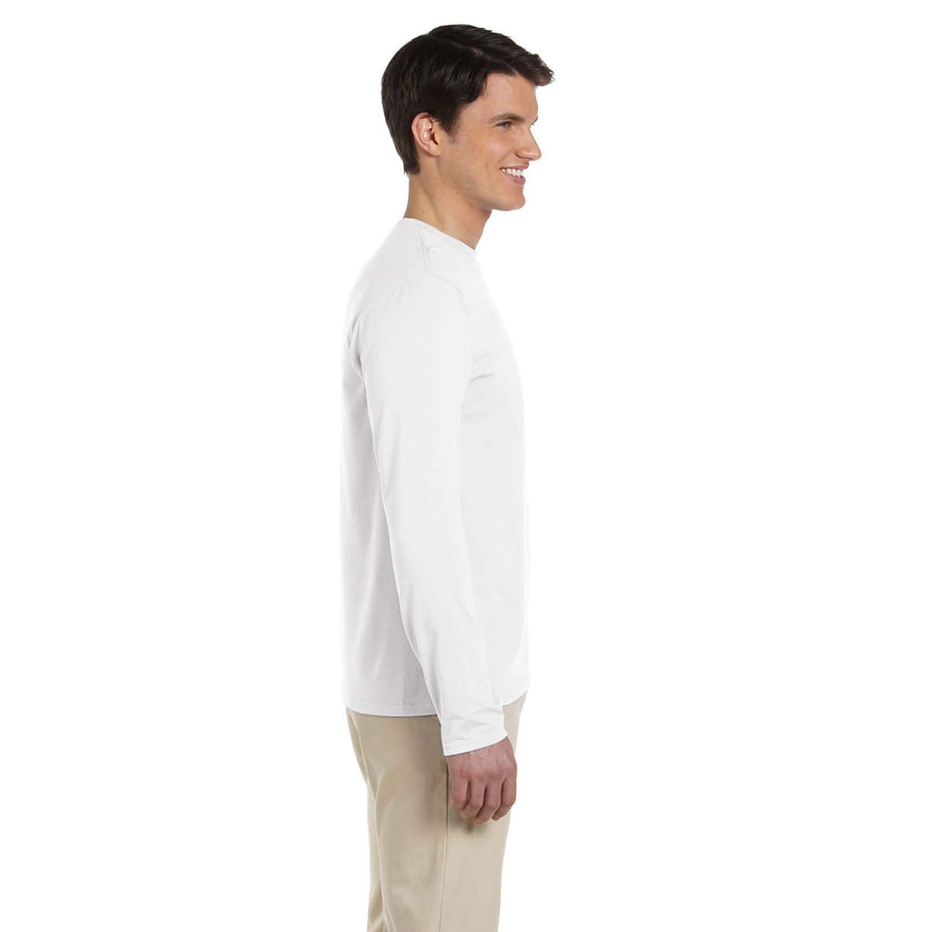 Gildan Men's White Softstyle 4.5 oz. Long-Sleeve T-Shirt