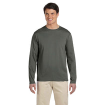 Gildan Men's Military Green Softstyle 4.5 oz. Long-Sleeve T-Shirt