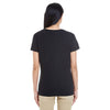 Gildan Women's Black Softstyle 4.5 oz. Deep Scoop T-Shirt